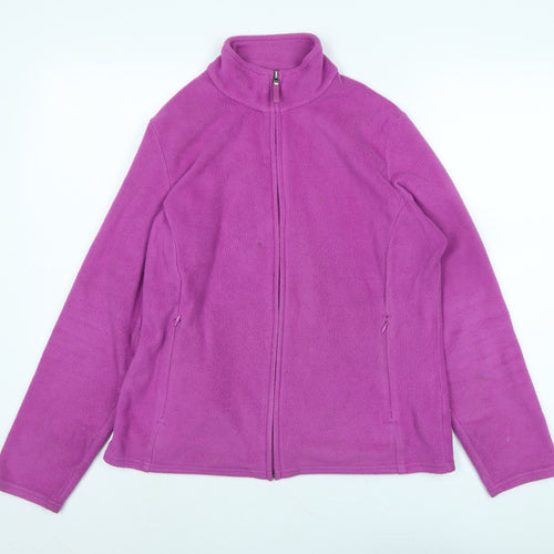 Marks and Spencer Womens Purple Jacket Size 14 Zip