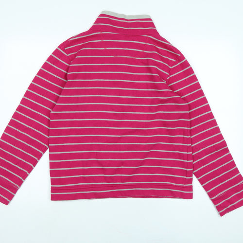 Marks and Spencer Womens Pink Cotton Pullover Sweatshirt Size 12 Zip
