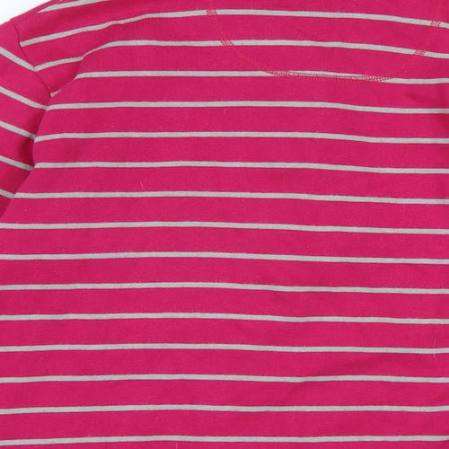 Marks and Spencer Womens Pink Cotton Pullover Sweatshirt Size 12 Zip
