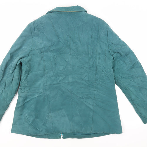 Klass Womens Green Jacket Size L Zip - Zipped Pockets