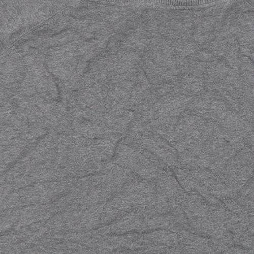 AND/OR Womens Grey Cotton Pullover Sweatshirt Size 12 Pullover - Ruffle Detail