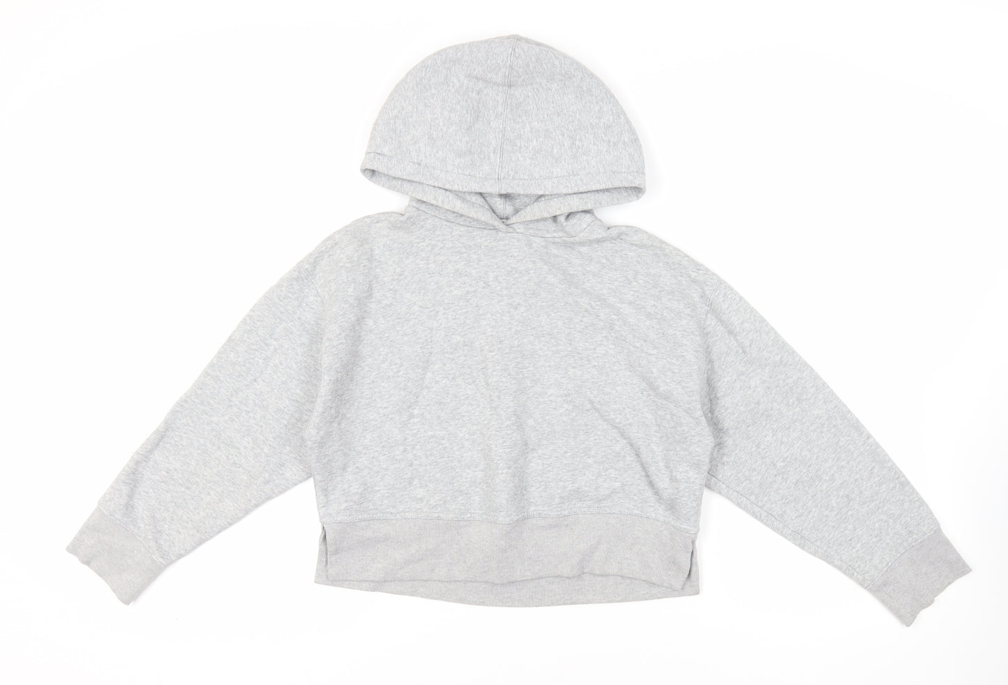 Zara Womens Grey Cotton Pullover Hoodie Size S Pullover