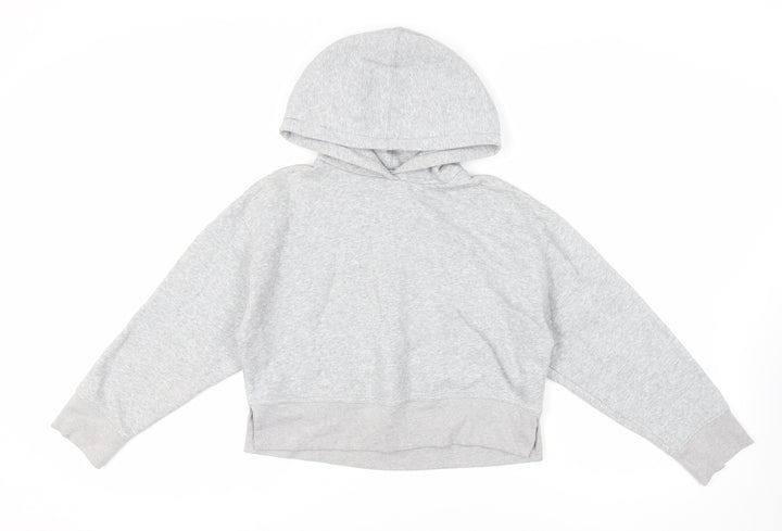 Zara Womens Grey Cotton Pullover Hoodie Size S Pullover