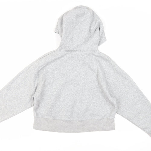 Zara Womens Grey Cotton Pullover Hoodie Size S Pullover