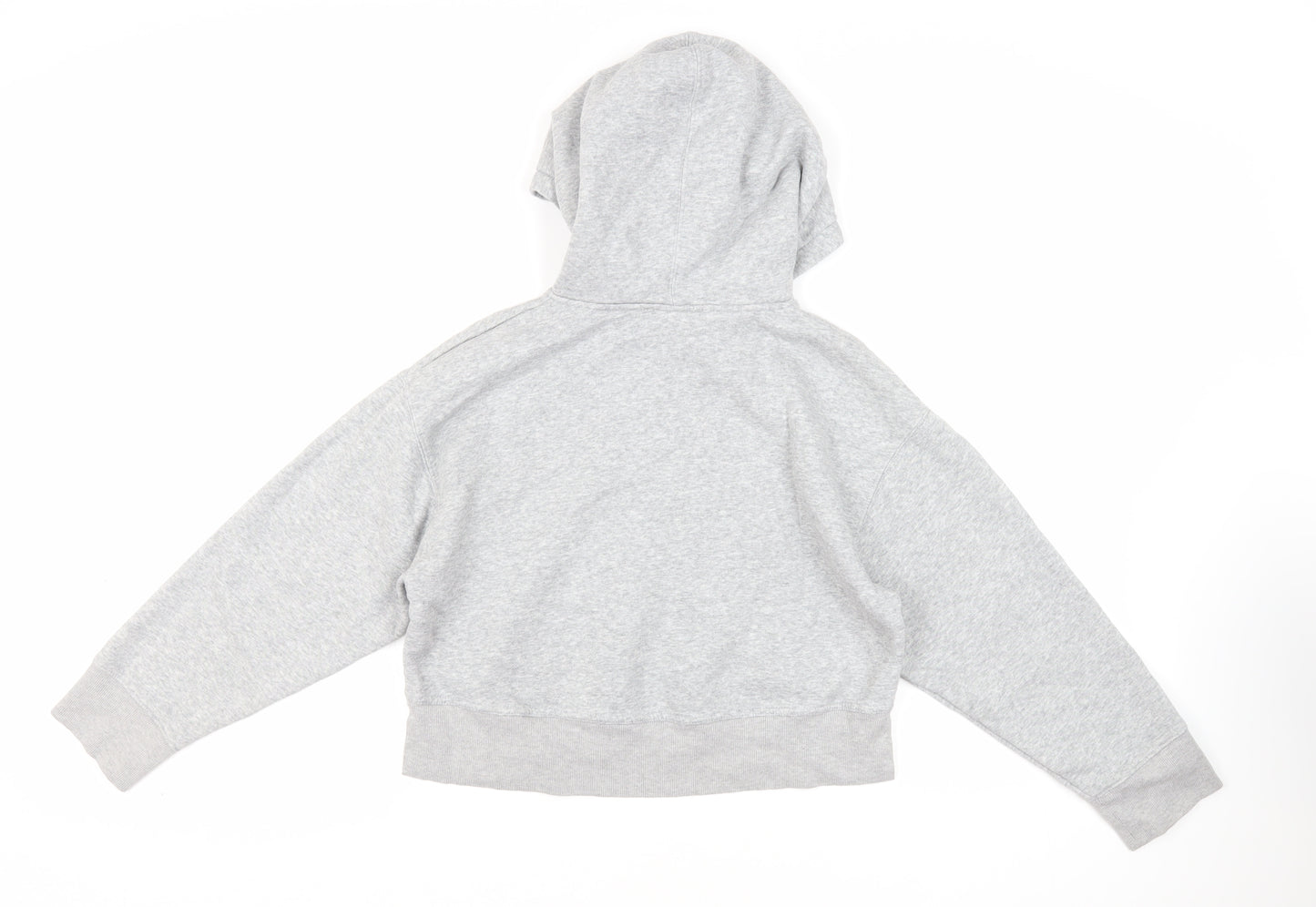 Zara Womens Grey Cotton Pullover Hoodie Size S Pullover