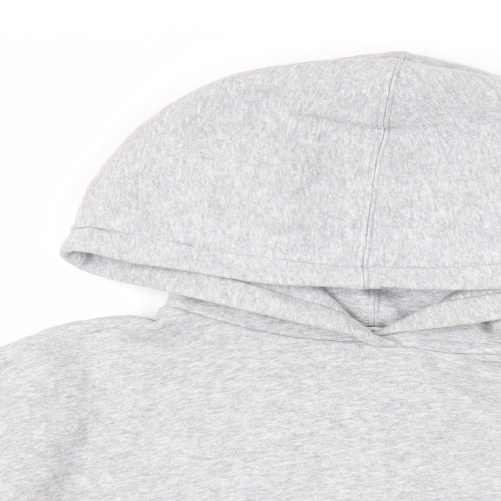 Zara Womens Grey Cotton Pullover Hoodie Size S Pullover