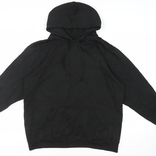 Boohoo Man Mens Black Cotton Pullover Hoodie Size M - Pockets Chicago