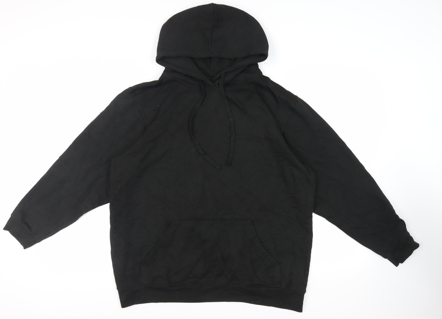 Boohoo Man Mens Black Cotton Pullover Hoodie Size M - Pockets Chicago