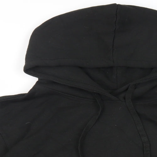 Boohoo Man Mens Black Cotton Pullover Hoodie Size M - Pockets Chicago