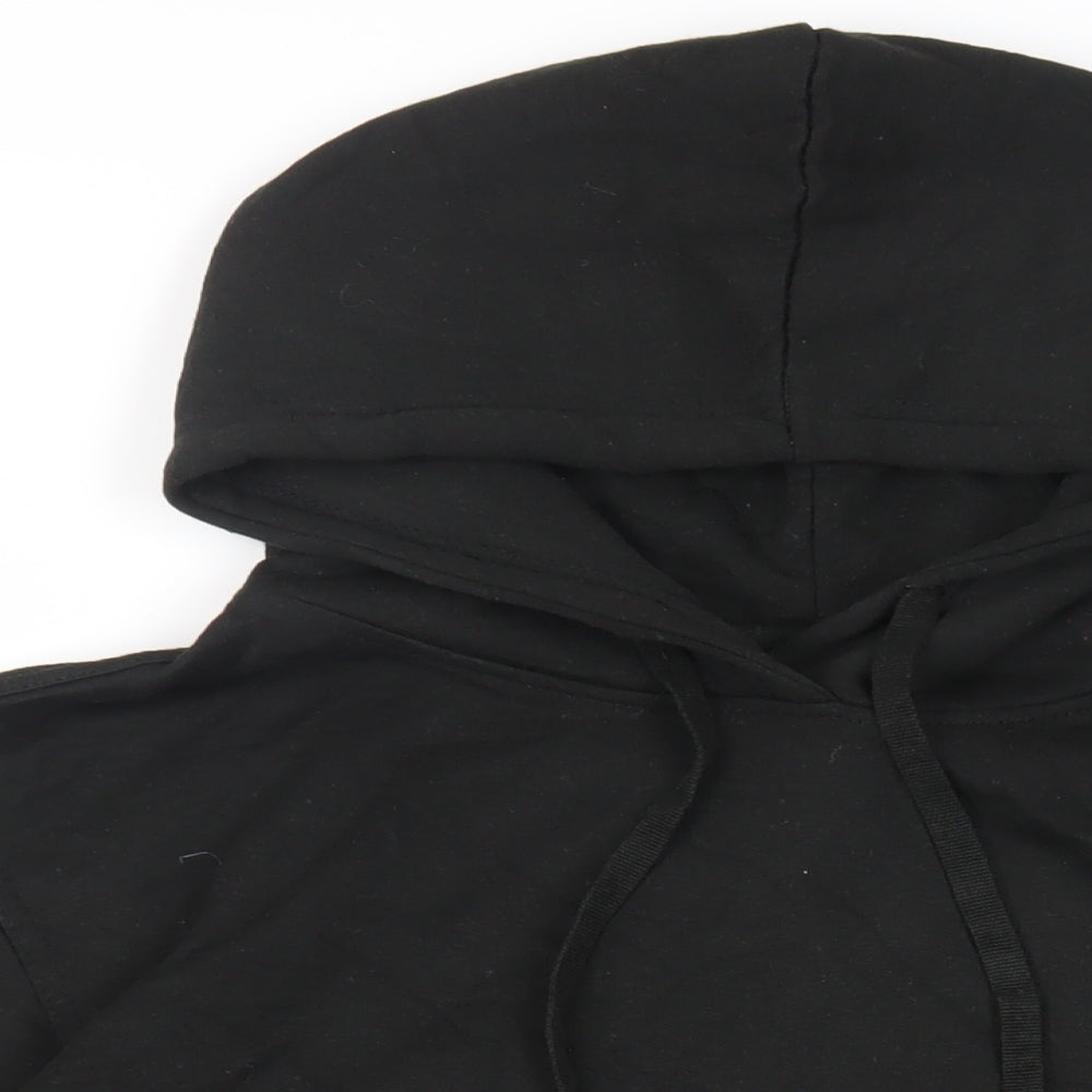 Boohoo Man Mens Black Cotton Pullover Hoodie Size M - Pockets Chicago