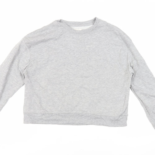 Pull&Bear Womens Grey Cotton Pullover Sweatshirt Size L Pullover
