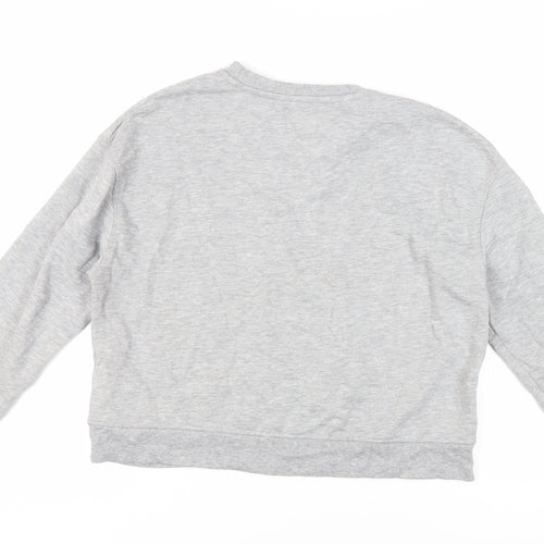 Pull&Bear Womens Grey Cotton Pullover Sweatshirt Size L Pullover