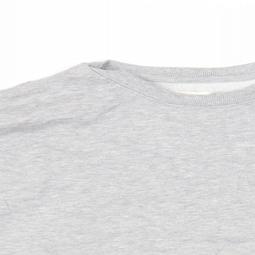 Pull&Bear Womens Grey Cotton Pullover Sweatshirt Size L Pullover