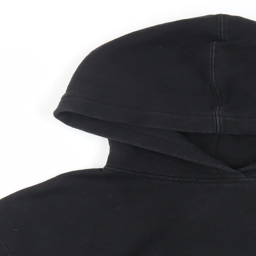 Zara Womens Black Cotton Pullover Hoodie Size S Pullover