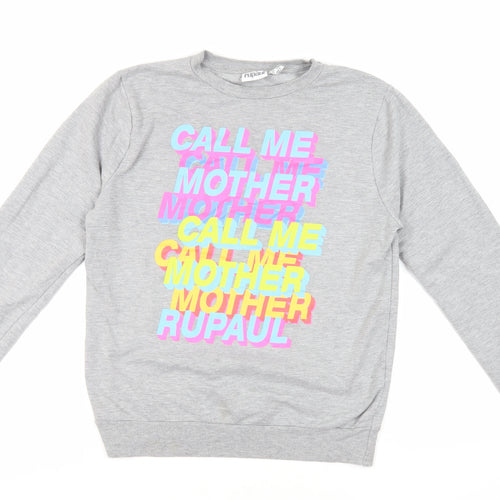 Rupaul Womens Grey Cotton Pullover Sweatshirt Size XS Pullover