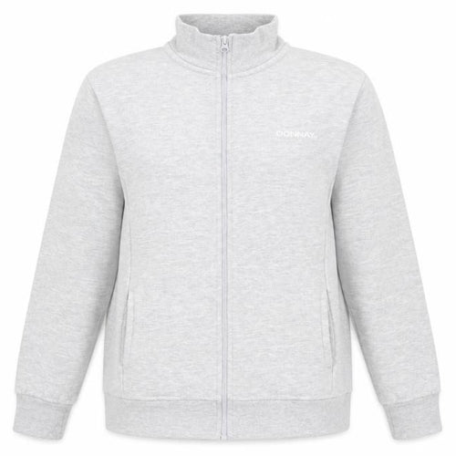 Donnay Womens Grey Cotton Full Zip Sweatshirt Size 12 Zip - Logo Pockets