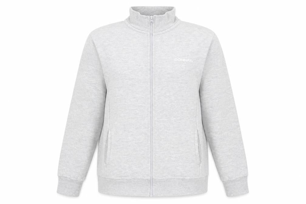 Donnay Womens Grey Cotton Full Zip Sweatshirt Size 12 Zip - Logo Pockets
