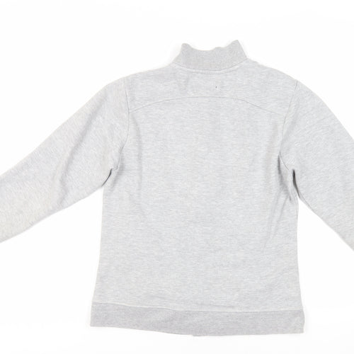 Donnay Womens Grey Cotton Full Zip Sweatshirt Size 12 Zip - Logo Pockets