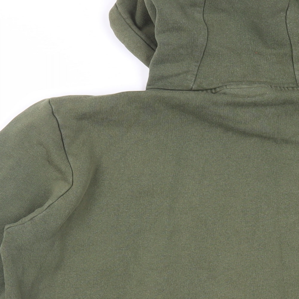 Napapuri Mens Green Cotton Pullover Hoodie Size M - Logo
