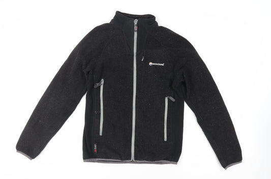 Montane Mens Black Jacket Size S Zip - Logo Zipped Pockets