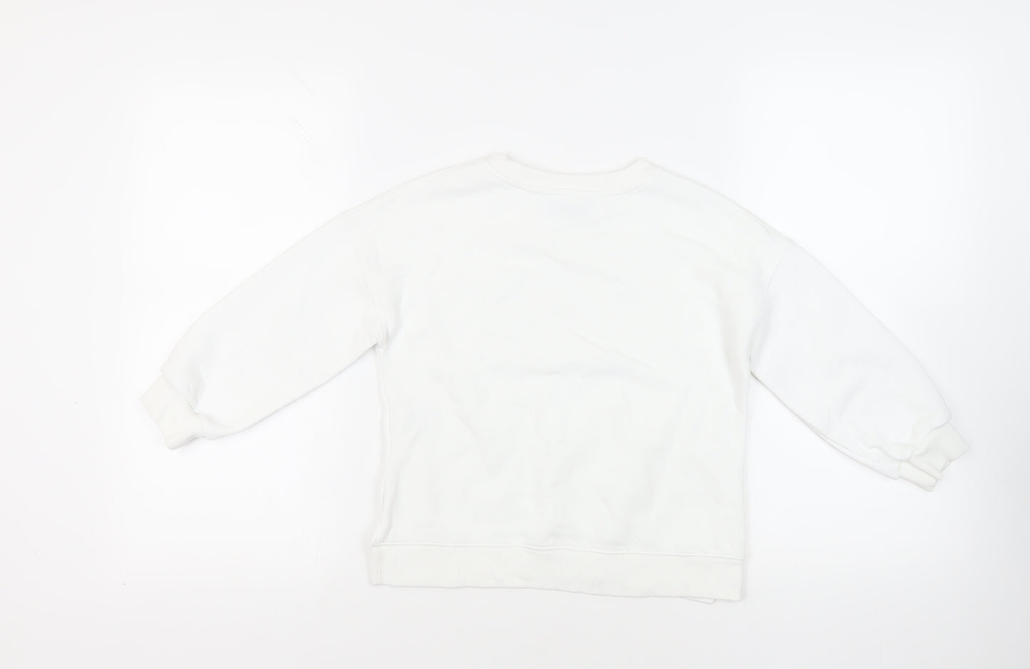 Mint Velvet Girls White Cotton Pullover Sweatshirt Size 7 Years Pullover - Stars