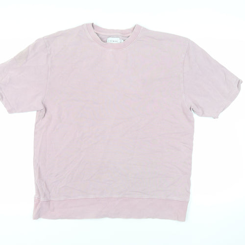 Topman Mens Pink Cotton Pullover Sweatshirt Size M
