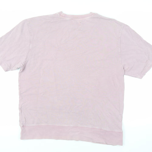 Topman Mens Pink Cotton Pullover Sweatshirt Size M