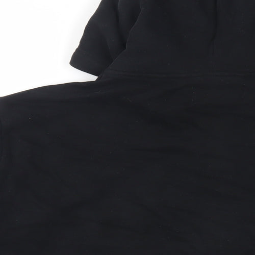 Marks and Spencer Mens Black Cotton Full Zip Hoodie Size L - Pockets