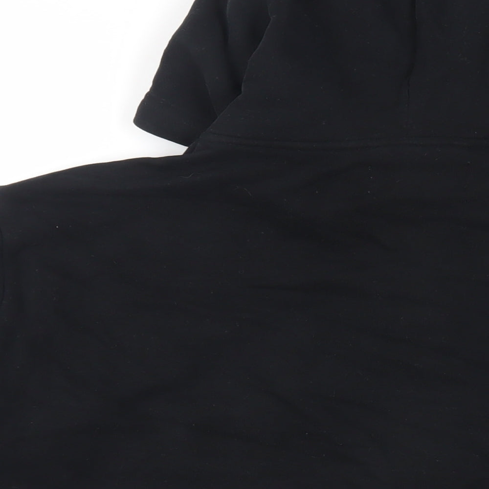 Marks and Spencer Mens Black Cotton Full Zip Hoodie Size L - Pockets