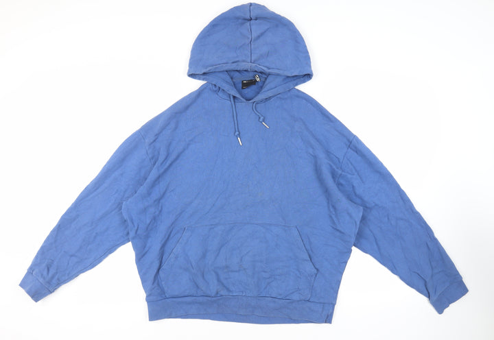ASOS Mens Blue Cotton Pullover Hoodie Size L - Pockets