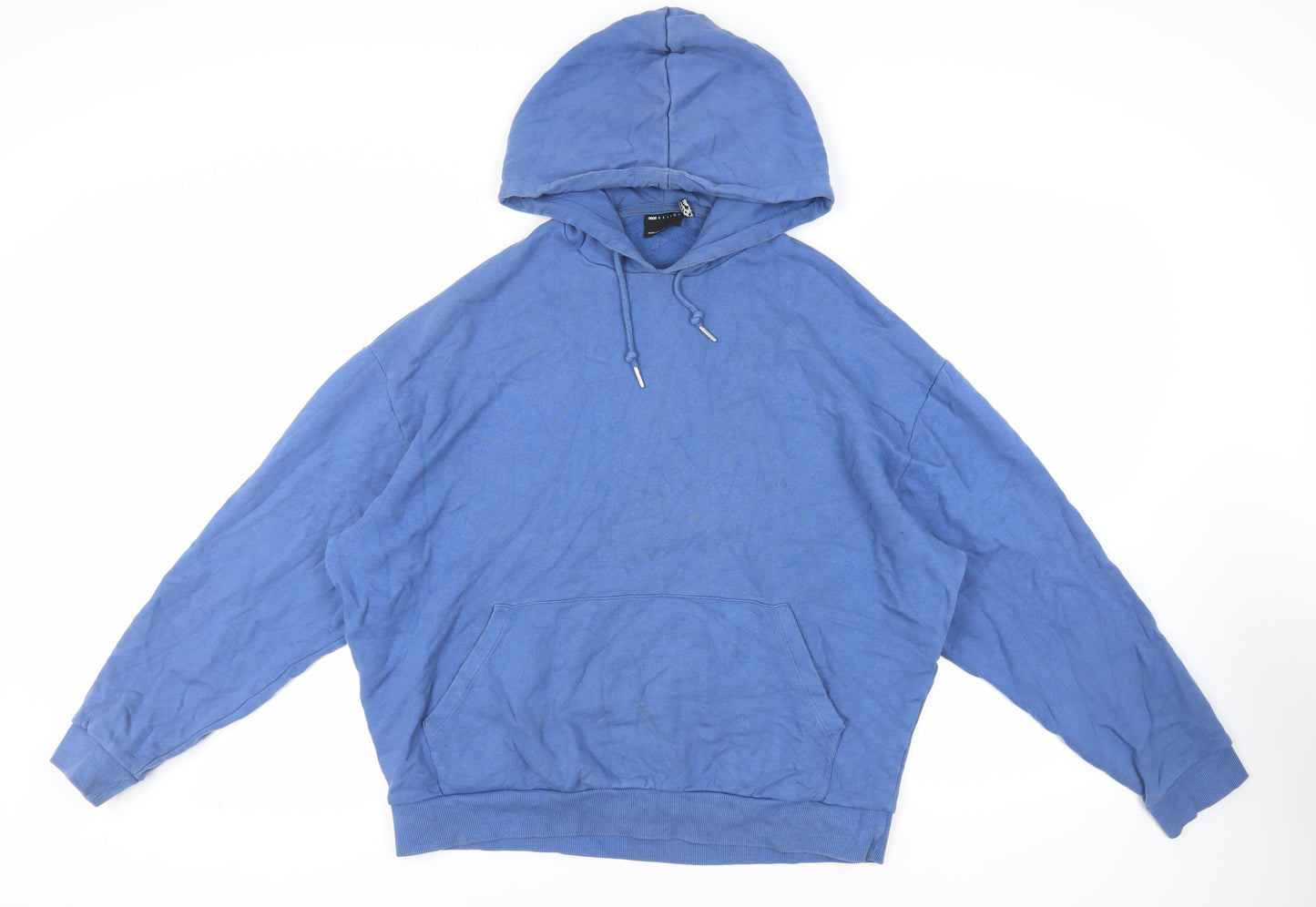 ASOS Mens Blue Cotton Pullover Hoodie Size L - Pockets