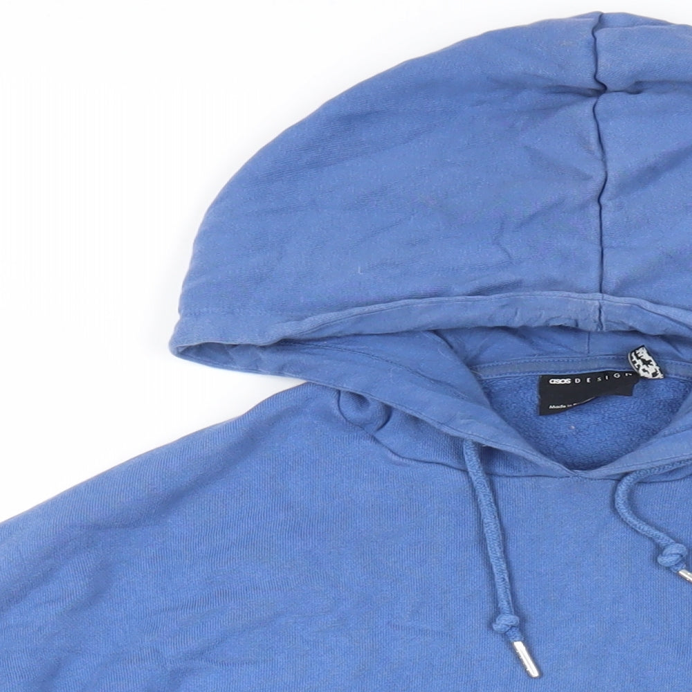 ASOS Mens Blue Cotton Pullover Hoodie Size L - Pockets