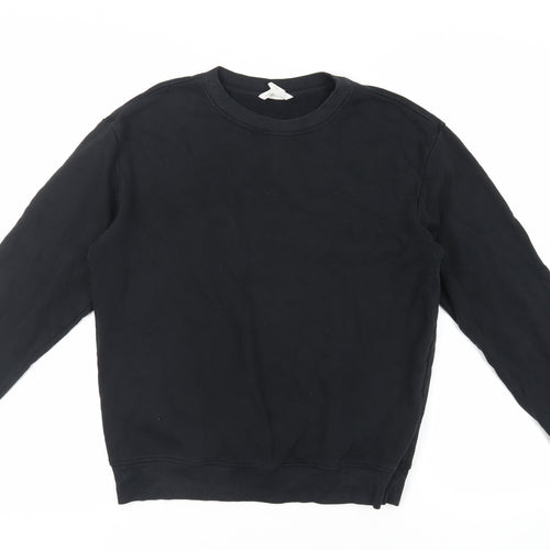 H&M Womens Black Cotton Pullover Sweatshirt Size S Pullover