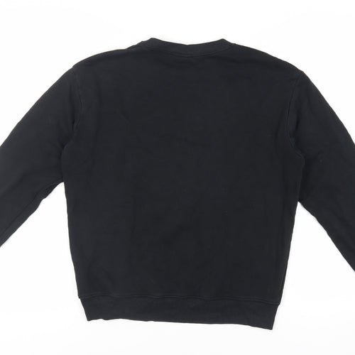 H&M Womens Black Cotton Pullover Sweatshirt Size S Pullover
