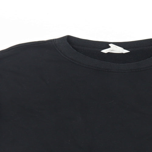 H&M Womens Black Cotton Pullover Sweatshirt Size S Pullover