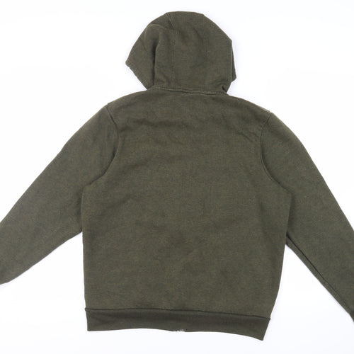 Slazenger Mens Green Polyester Full Zip Hoodie Size M - Logo Pockets