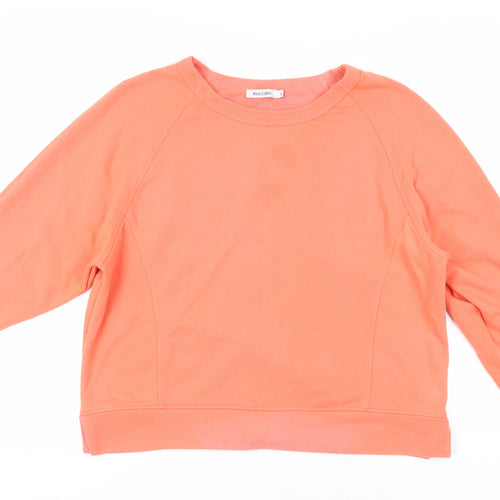 Alice Collins Womens Orange Cotton Pullover Sweatshirt Size 18 Pullover
