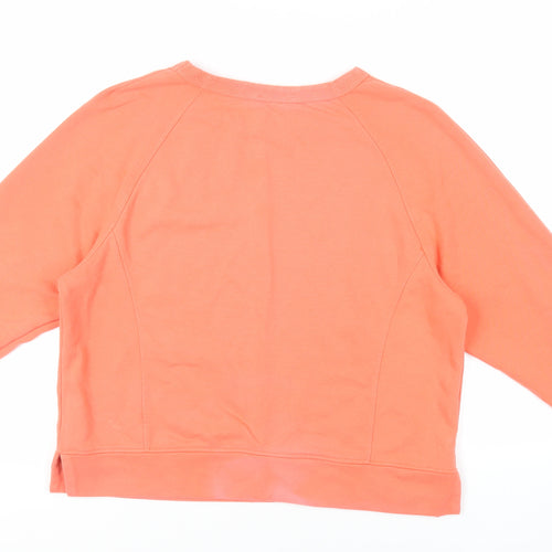 Alice Collins Womens Orange Cotton Pullover Sweatshirt Size 18 Pullover
