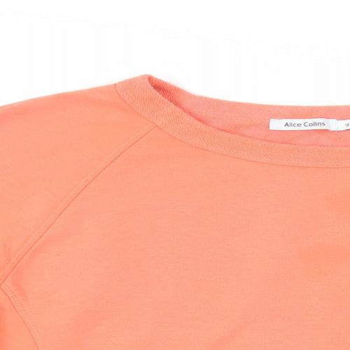 Alice Collins Womens Orange Cotton Pullover Sweatshirt Size 18 Pullover