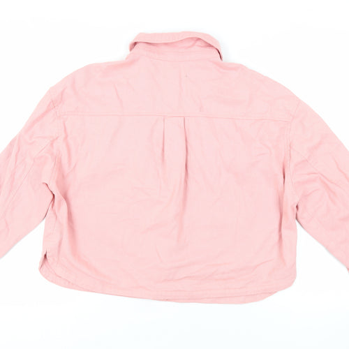 New Look Womens Pink Jacket Size 14 Button - Lightweight