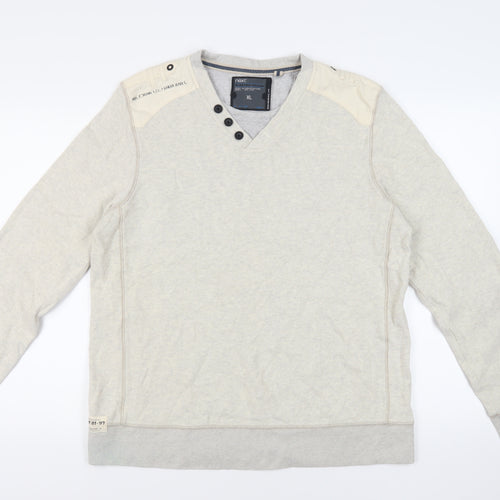 NEXT Mens Beige Cotton Pullover Sweatshirt Size XL