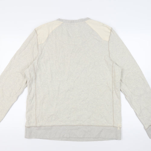 NEXT Mens Beige Cotton Pullover Sweatshirt Size XL