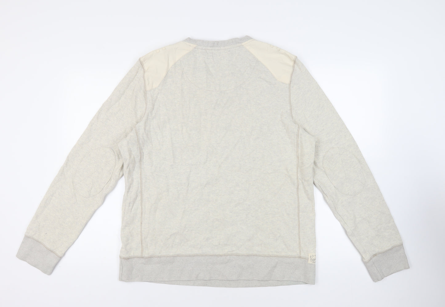 NEXT Mens Beige Cotton Pullover Sweatshirt Size XL