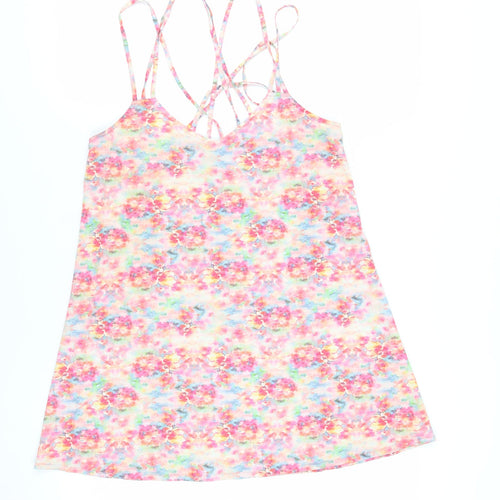 ASOS Swim Womens Multicoloured Floral Polyester Cover Up Size 8 - Strappy