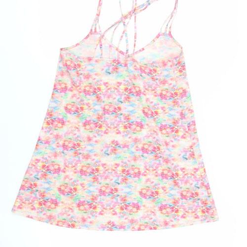 ASOS Swim Womens Multicoloured Floral Polyester Cover Up Size 8 - Strappy