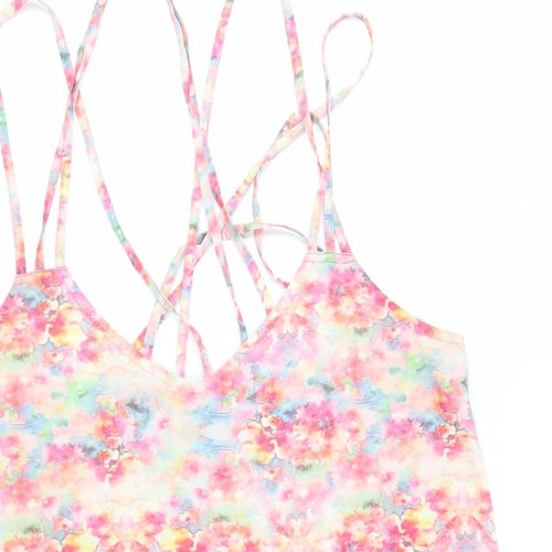 ASOS Swim Womens Multicoloured Floral Polyester Cover Up Size 8 - Strappy