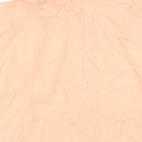 Uniqlo Womens Orange Viscose Basic Button-Up Size XS Collared
