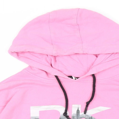 DKNY Womens Pink Cotton Pullover Hoodie Size XS Pullover - Logo
