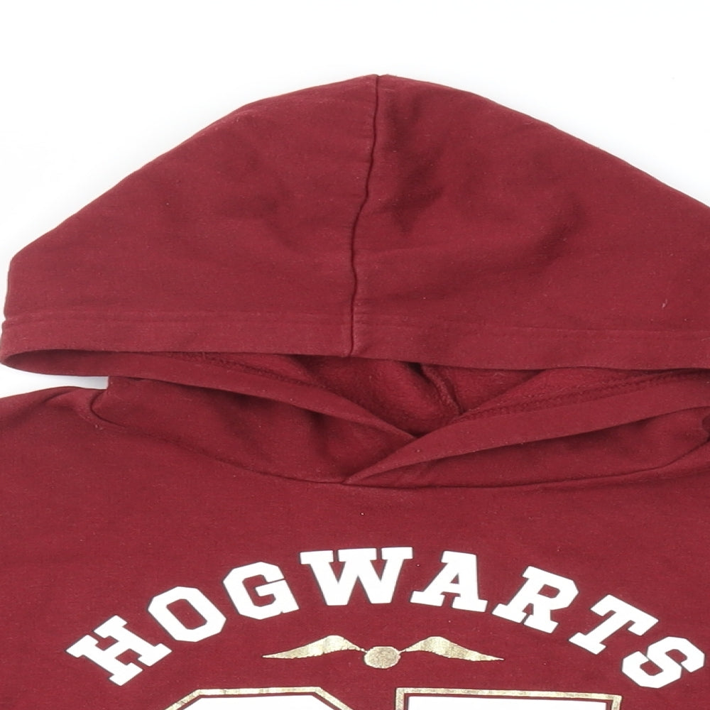 H&M Girls Red Cotton Pullover Hoodie Size 12-13 Years Pullover - Harry Potter Hogwarts