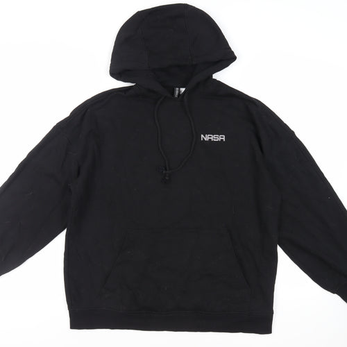 Divided by H&M Womens Black Cotton Pullover Hoodie Size S Pullover - NASA